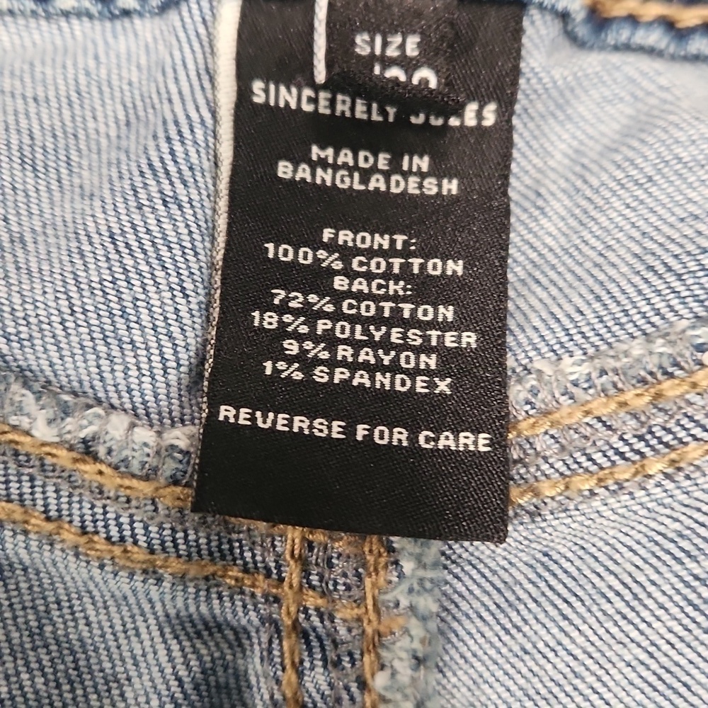 Sincerely Jules Wide Leg Distressed Womens Jeans - Picture 6 of 6